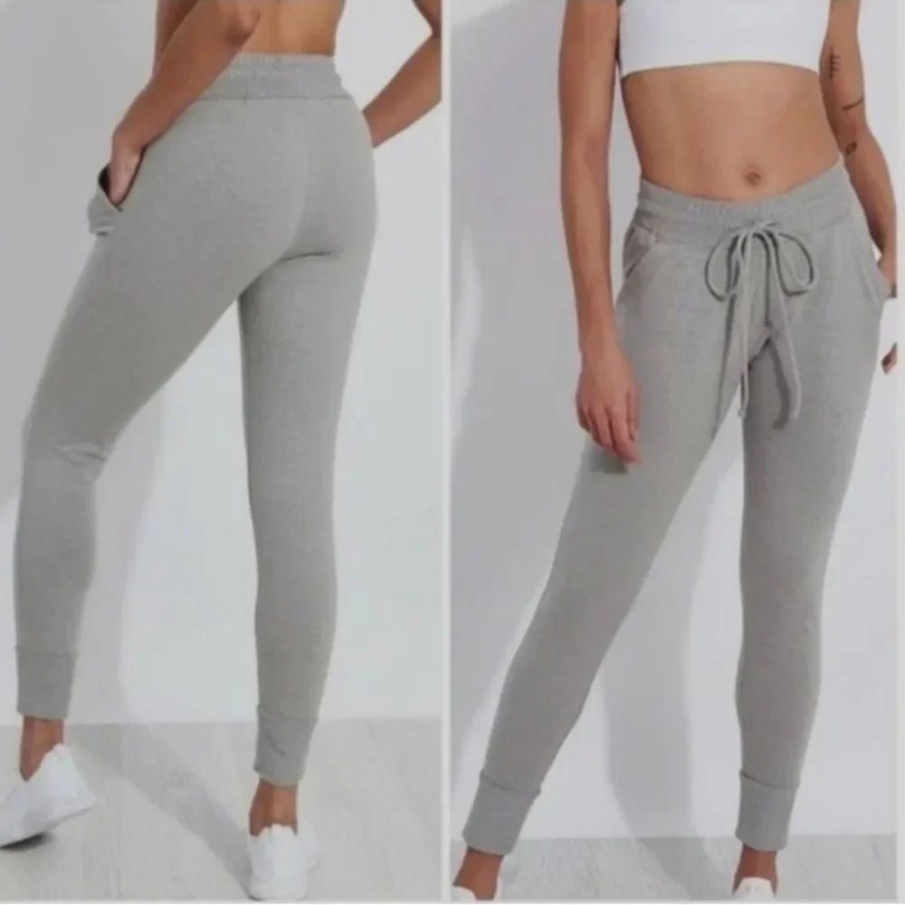 FREE People FP Movement High Rise Sunny Skinny Sweatpant Jogger Heathered Gray L